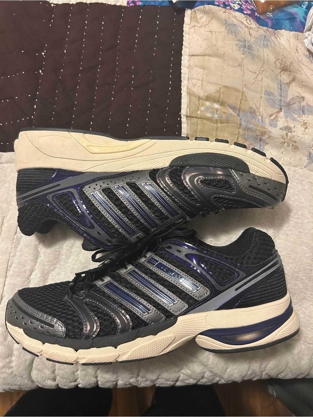 Men's Adidas Black and purple Running Sneakers
